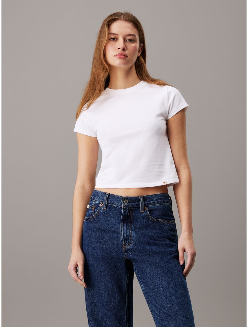 Remera slim cropped