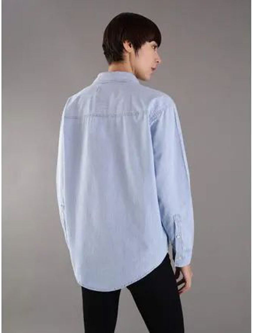 Camisa denim oversize de manga larga