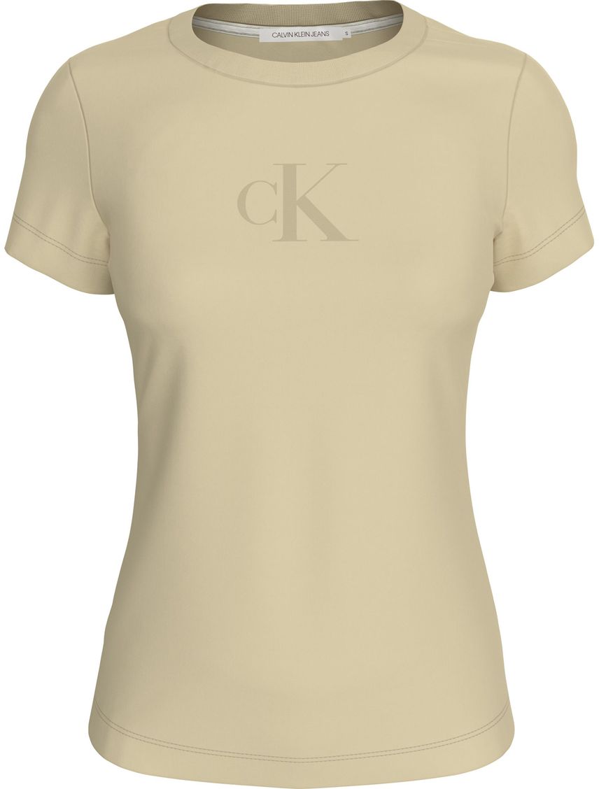Remera slim con logo desgastado