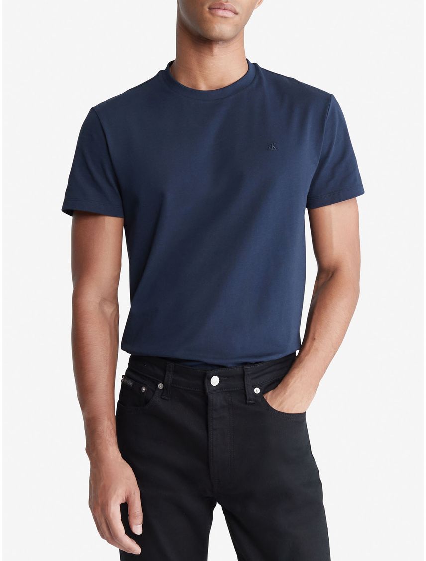 Remera slim de algodón