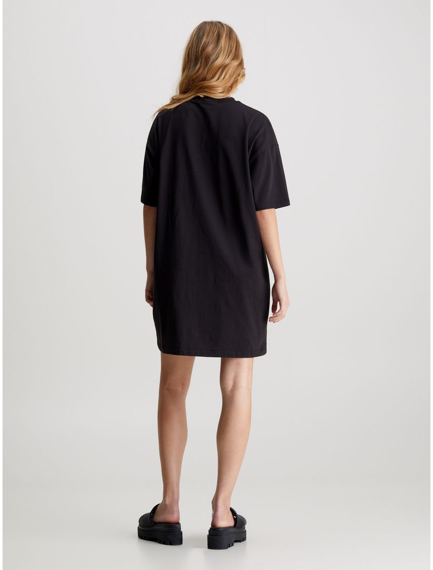 Vestido camisero boyfriend con logo