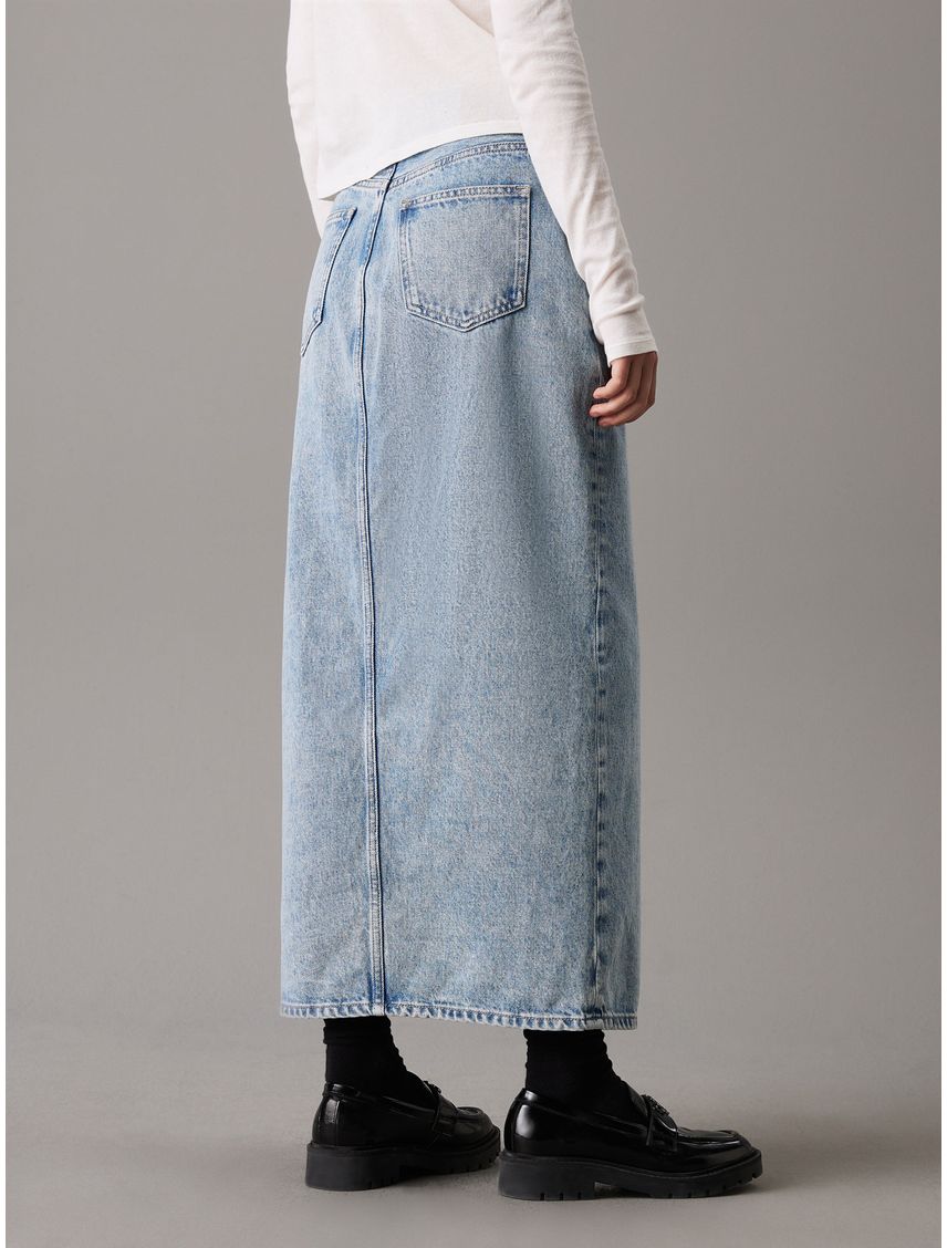 Falda larga denim