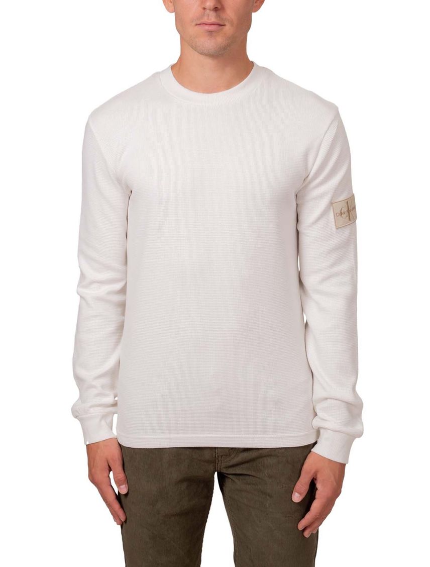 Remera slim de manga larga de punto gofrado