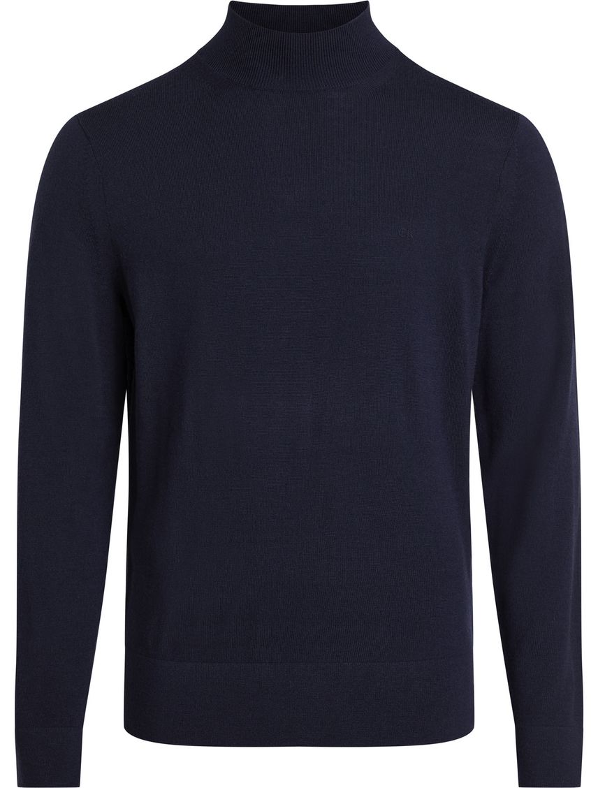 Sweater de cuello perkins de lana merino