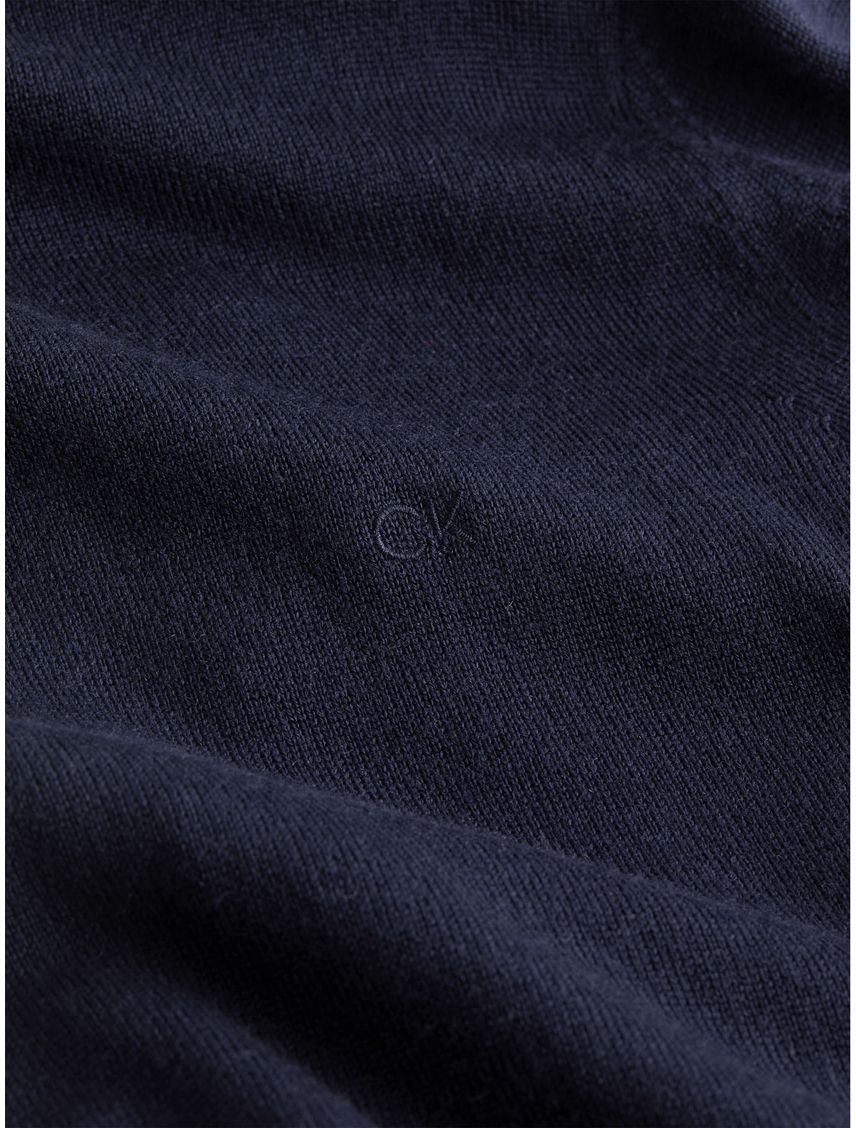 Sweater de cuello perkins de lana merino