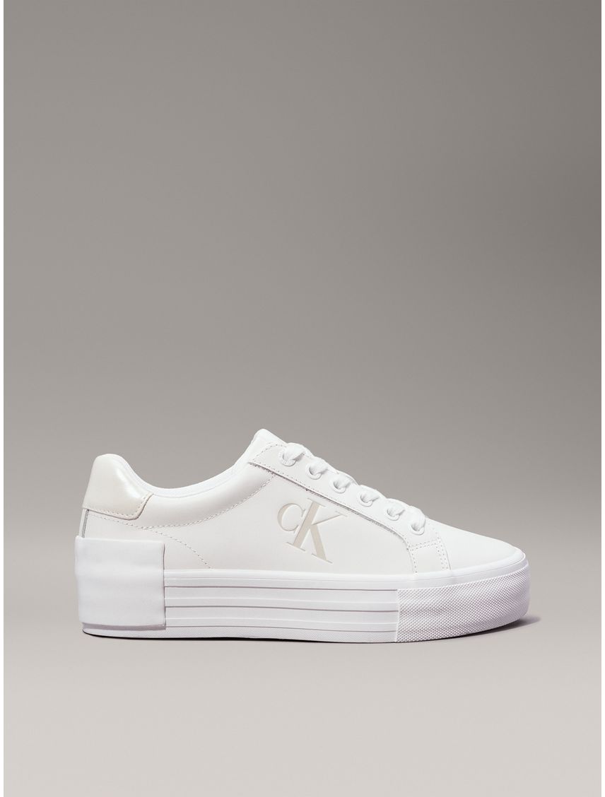 Zapatillas de plataforma de piel