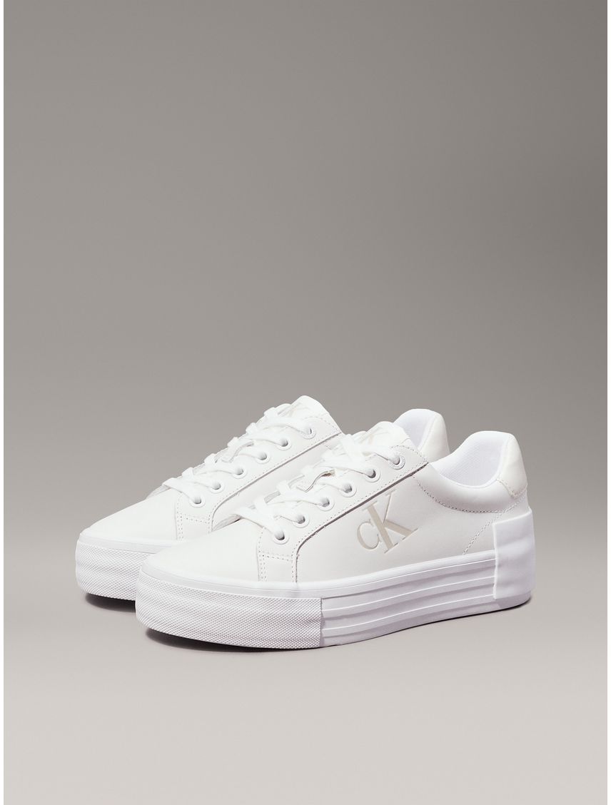 Zapatillas de plataforma de piel