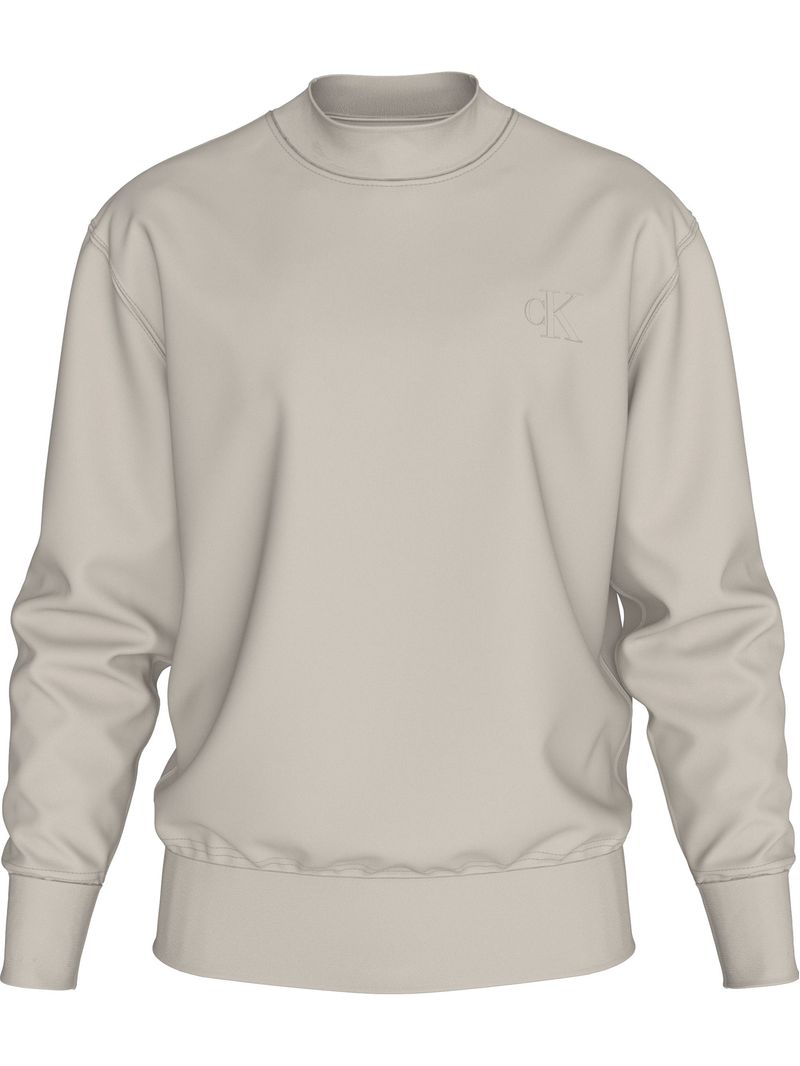 Buzo de cuello redondo en tejido interlock suave