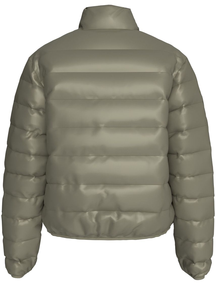 Campera acolchada de plumón con brillo ultraligero