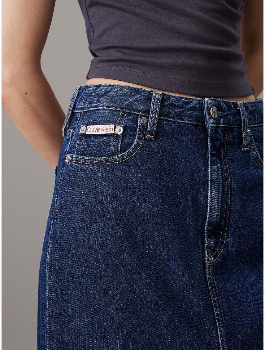 Falda larga denim