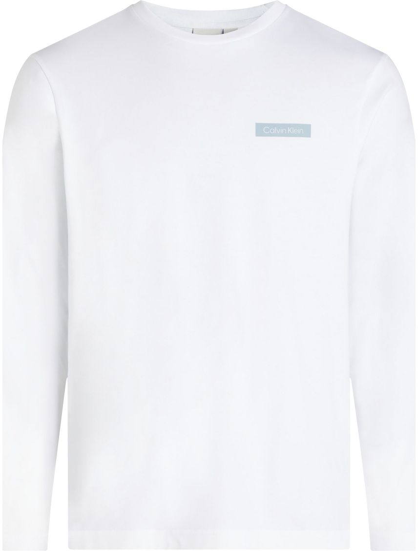 Remera manga larga con bloques de color apilados en la espalda