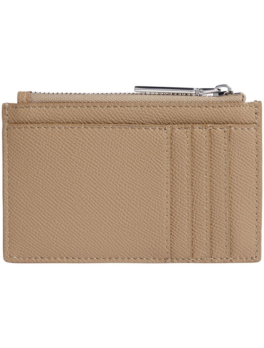 Tarjetero con monograma y cremallera