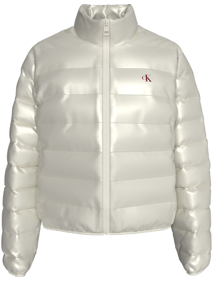 Campera acolchada de plumón con brillo ultraligero