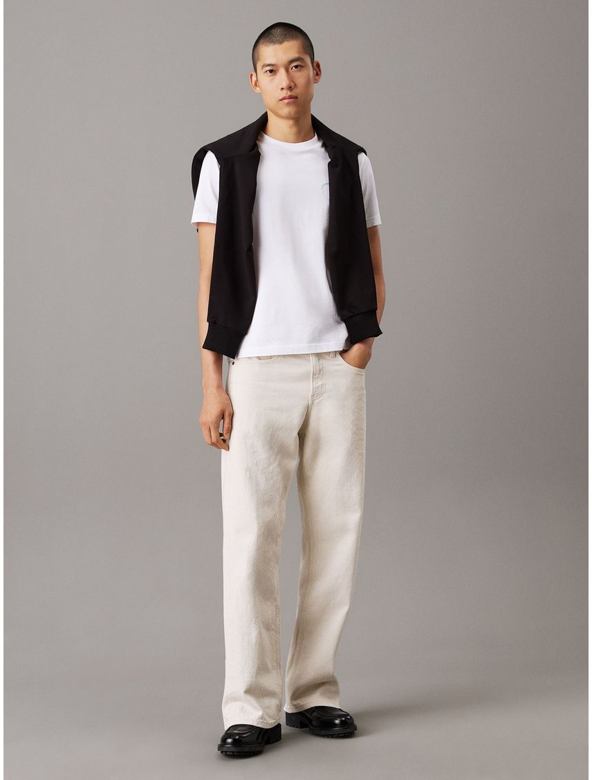 Remera con monograma en efecto difuminado