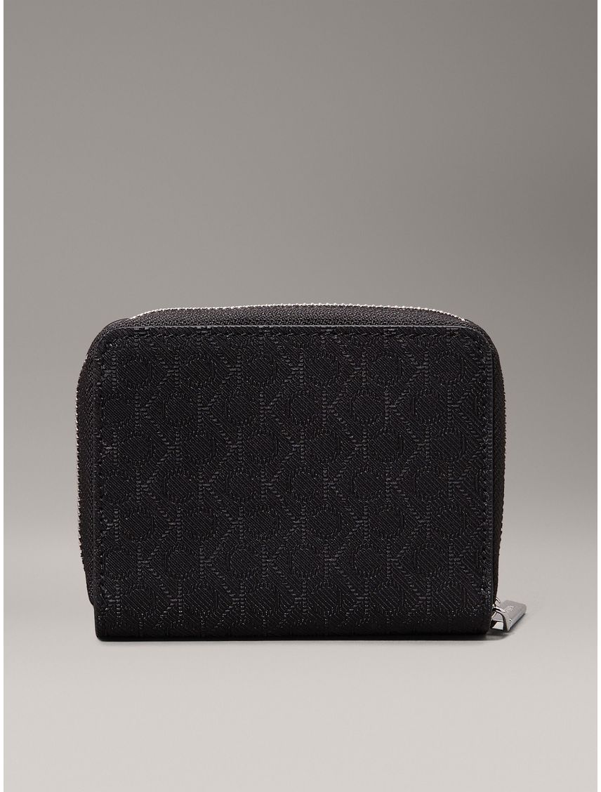 Billetera mediana con cremallera en el contorno con RFID