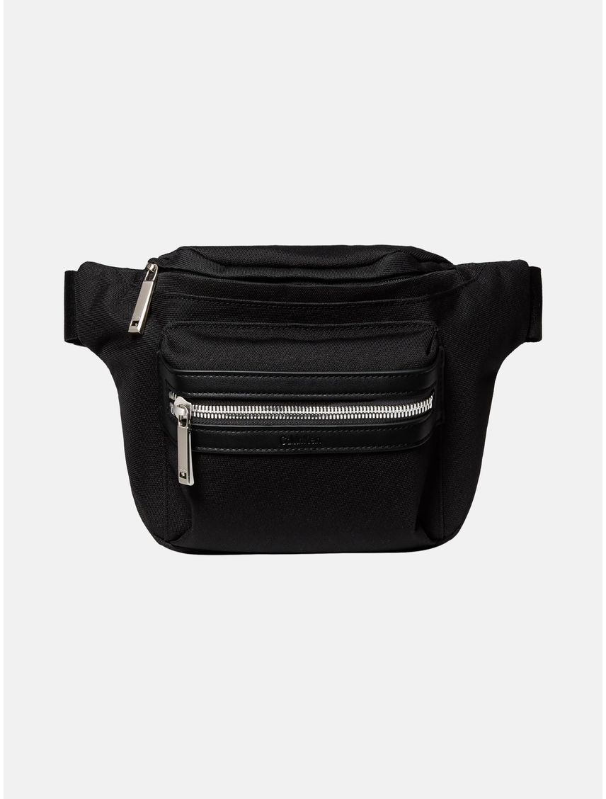 Riñonera ajustable con cremallera en contraste