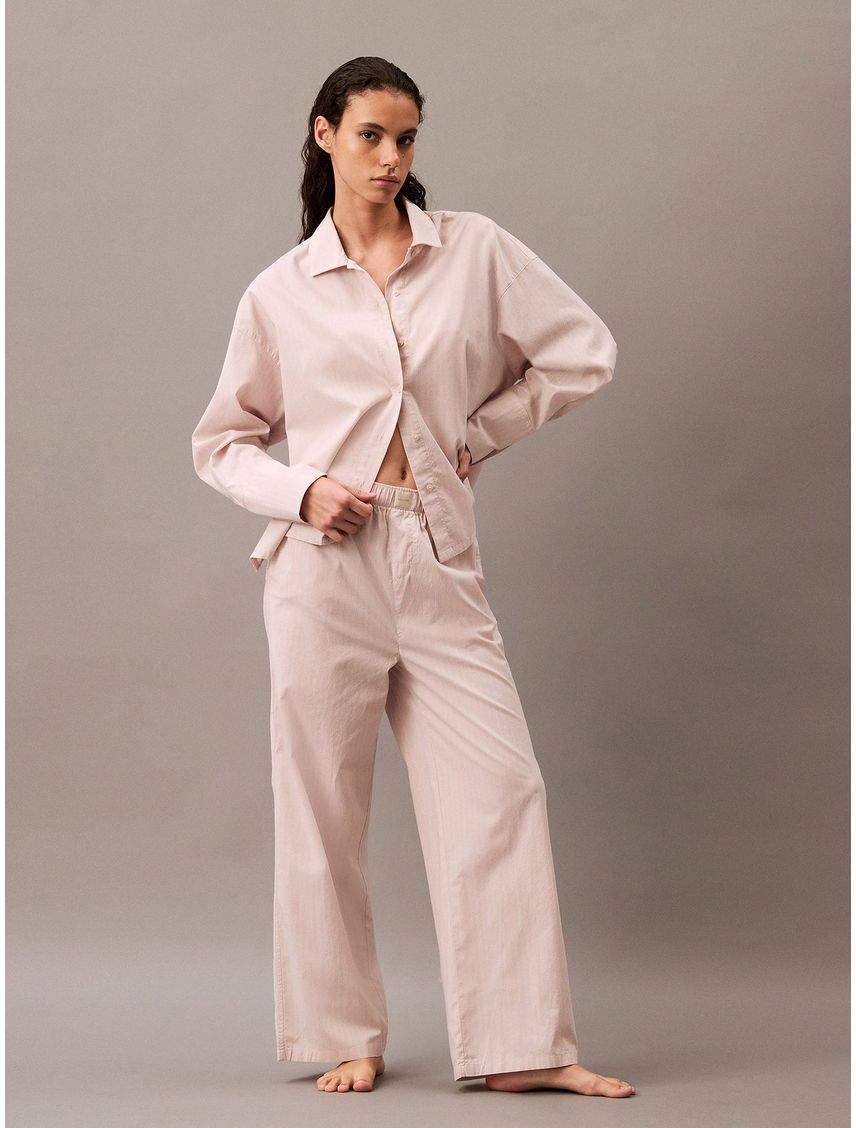 Pantalón largo ancho de pijama - cotton poplin